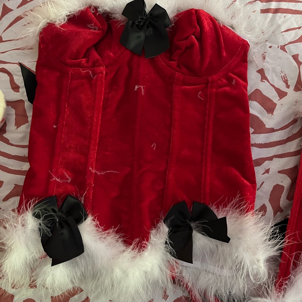 Festive Red and White Kids Costume
